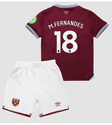 West Ham United Mateus Fernandes #18 Hjemmebanesæt Børn 2025-26 Kort ærmer (+ korte bukser)